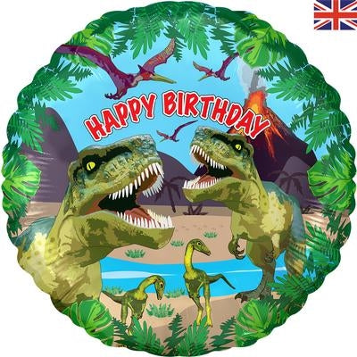 18" Jurassic Dinosaur Happy Birthday Foil