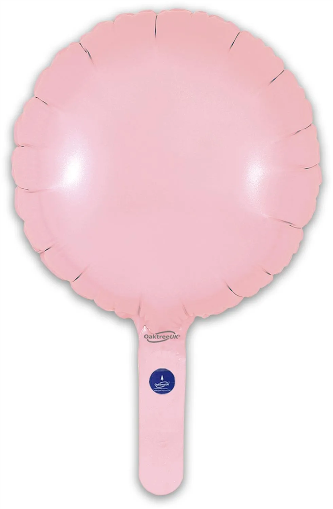 9" MATTE PINK ROUND PACKAGED FOIL (PACK OF 5)