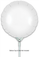 Oaktree 9" Matte White Round Foil