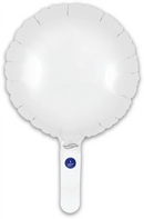 9" MATTE WHITE ROUND PACKAGED FOIL (PACK OF 5)