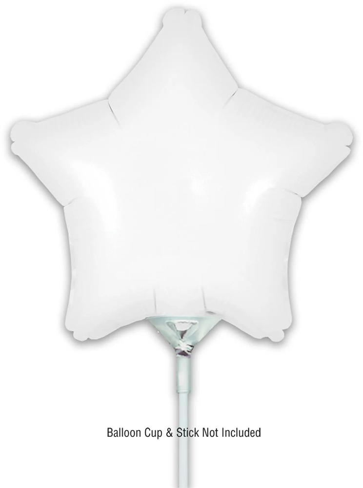 Oaktree 9" Matte White Star Foil