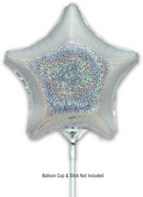 Oaktree 9" Holographic Silver Star Foil