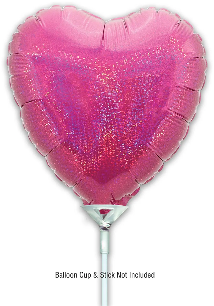 Oaktree 9" Holographic Pink Heart Foil