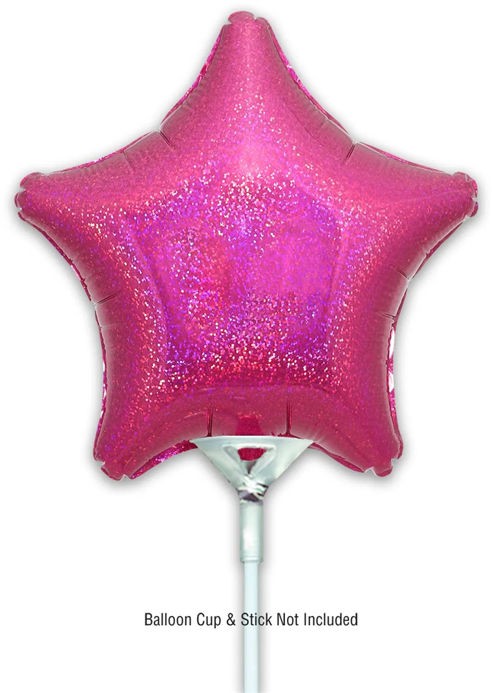 Oaktree 9" Holographic Pink Star Foil