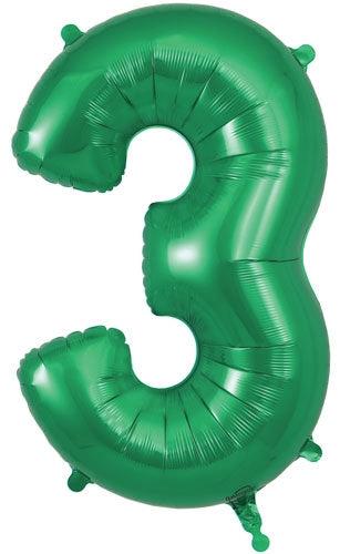 34" NUMBER 3 GREEN FOIL
