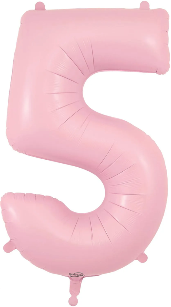 Oaktree 34" Number 5 Matte Pink Foil