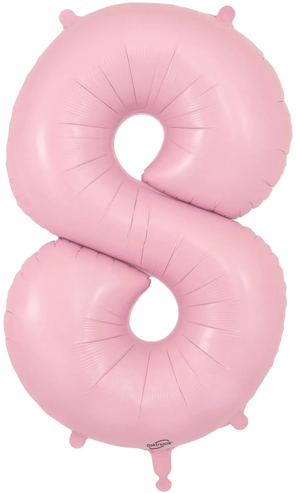 Oaktree 34" Number 8 Matte Pink Foil