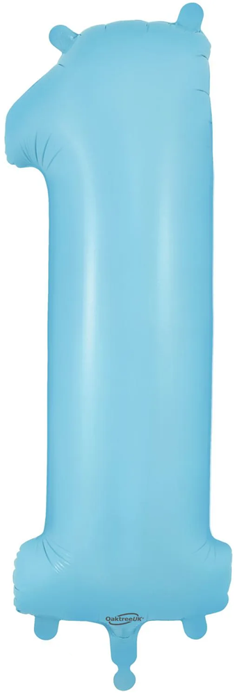 Oaktree 34" Number 1 Matte Blue Foil
