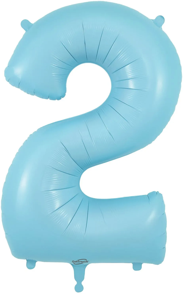 Oaktree 34" Number 2 Matte Blue Foil