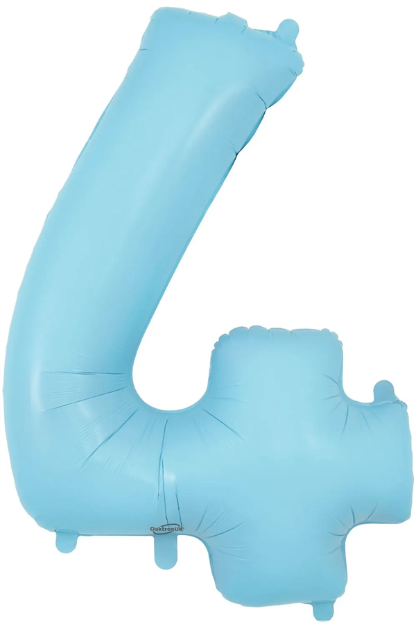 Oaktree 34" Number 4 Matte Blue Foil