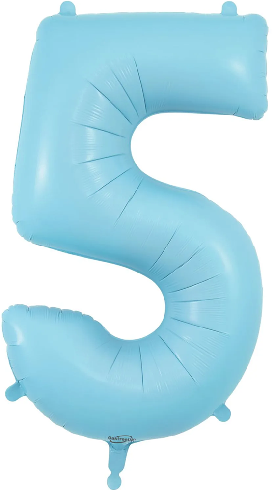 Oaktree 34" Number 5 Matte Blue Foil