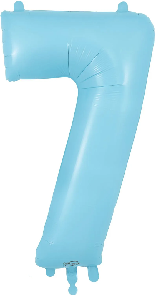 Oaktree 34" Number 7 Matte Blue Foil
