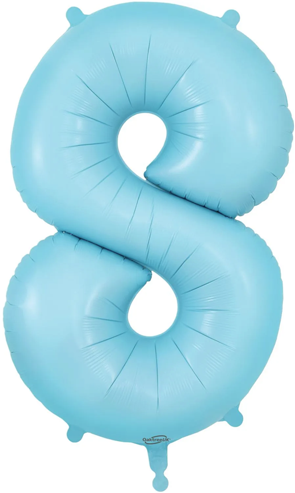 Oaktree 34" Number 8 Matte Blue Foil