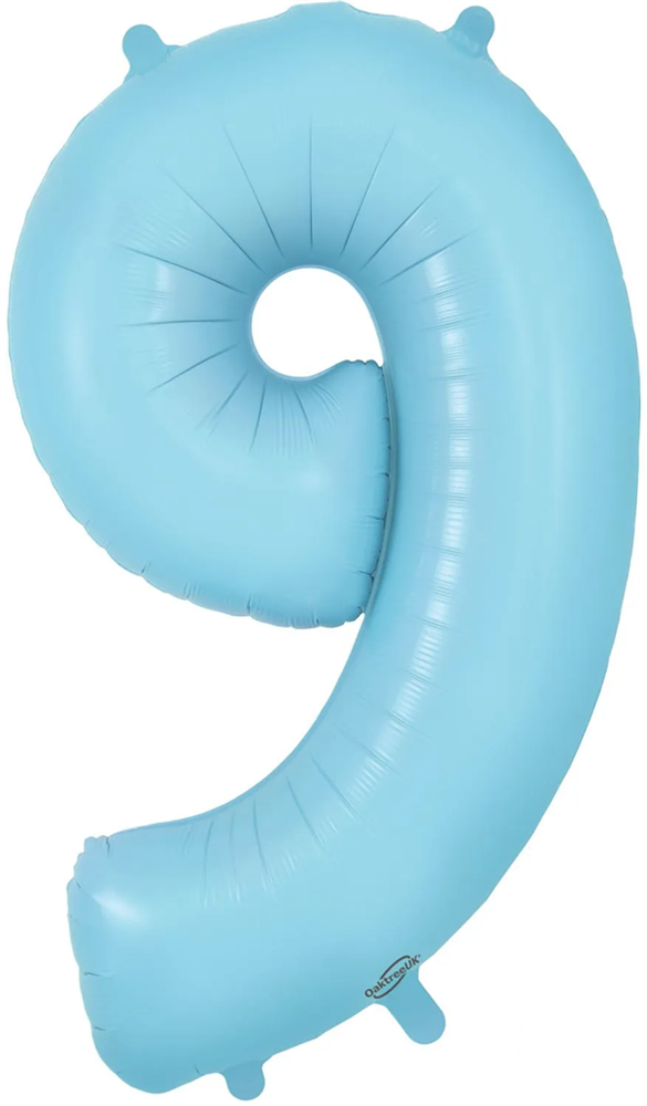 Oaktree 34" Number 9 Matte Blue Foil
