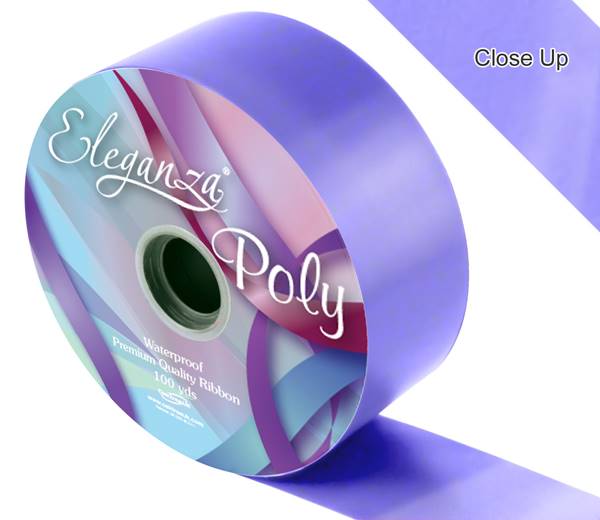 ELEGANZA POLY RIBBON LAVENDER 50MM X 91M (100YDS)