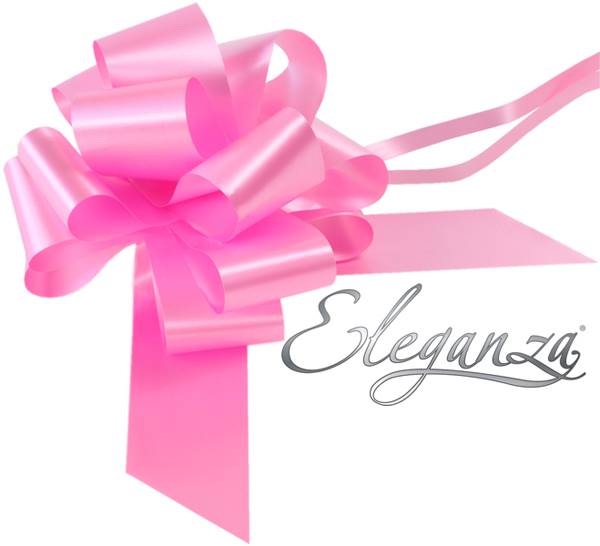 ELEGANZA POLY PULL BOWS 50MM CLASSIC PINK (20 PER PACK)