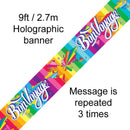 BANNER 9FT BON VOYAGE METALLIC