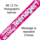 BANNER 9FT TEENAGER PINK