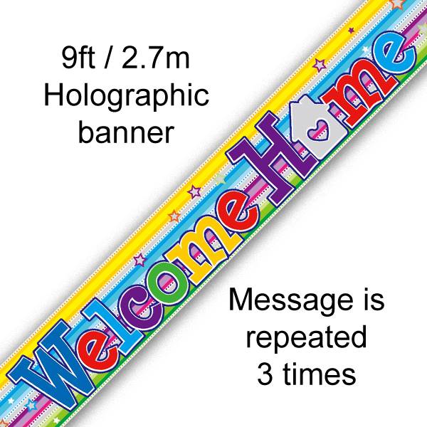 BANNER 9FT WELCOME HOME SWIRL