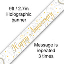 BANNER 9FT HAPPY ANNIVERSARY