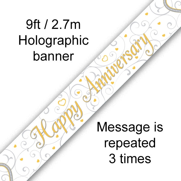 BANNER 9FT HAPPY ANNIVERSARY