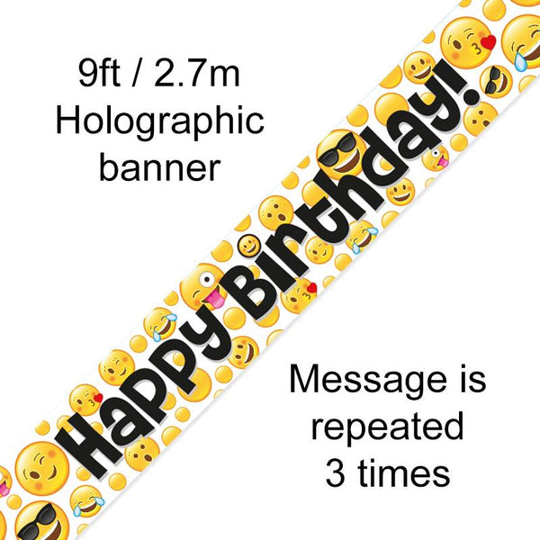 BANNER 9FT EMOJI BIRTHDAY