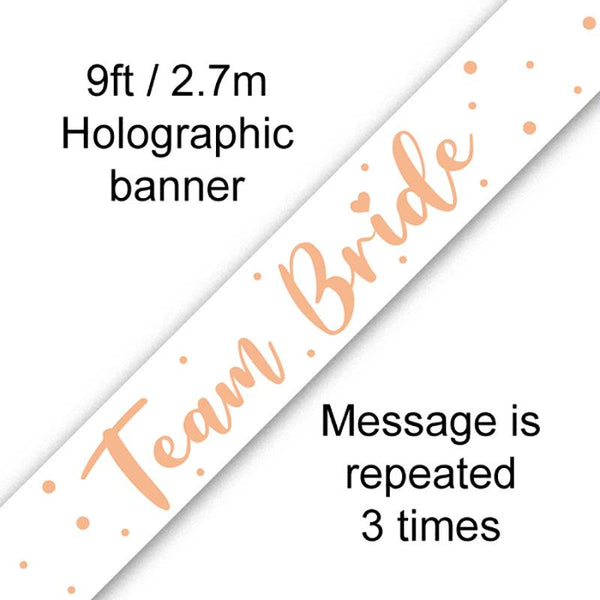 BANNER 9FT TEAM BRIDE METALLIC