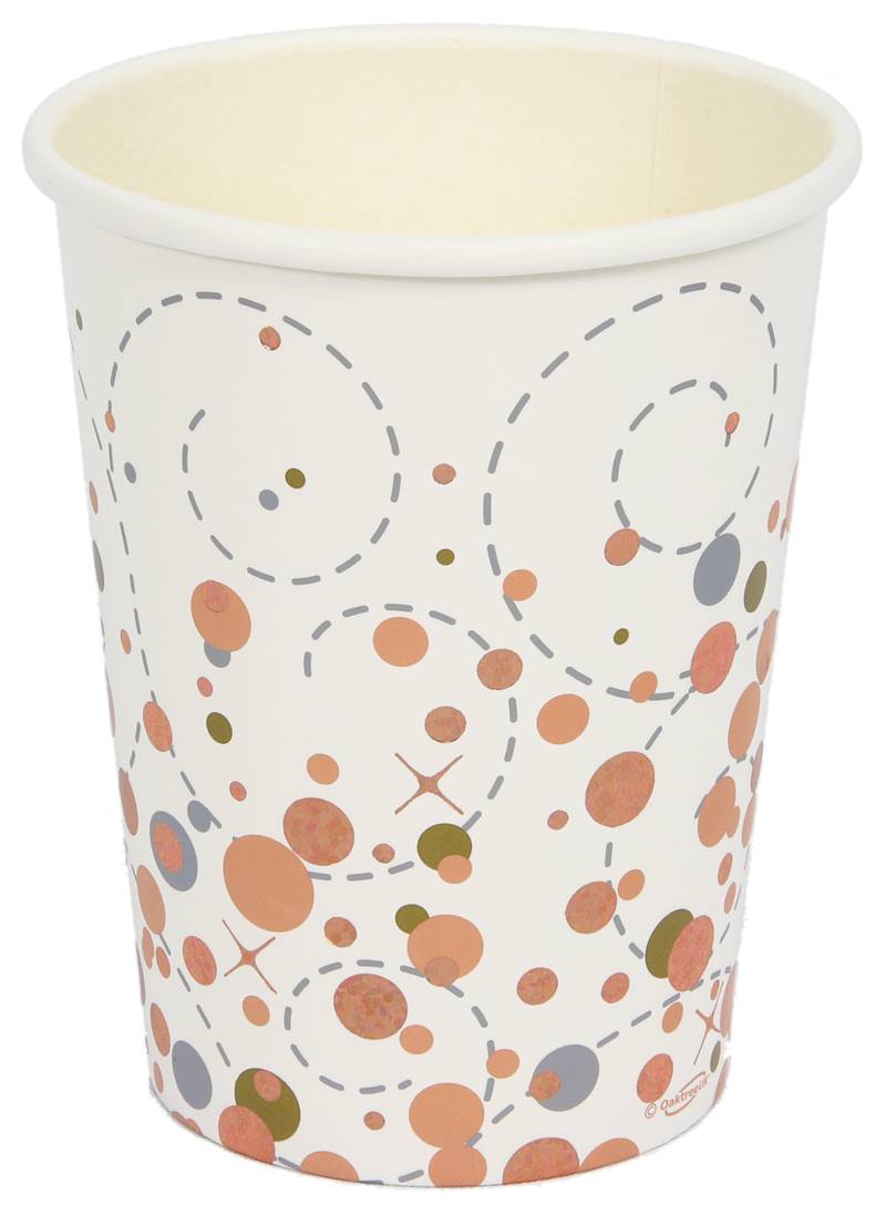 CUPS SPARKLING FIZZ ROSE GOLD 9OZ 266ML 8PCS