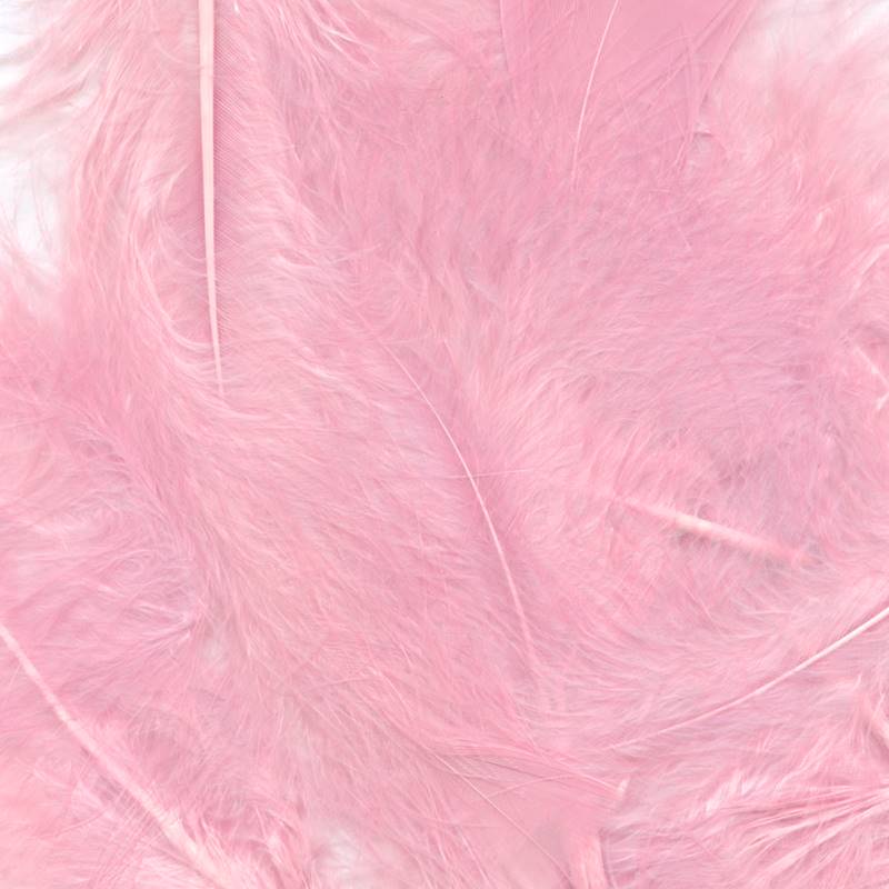 ELEGANZA CRAFT MARABOUT FEATHERS MIXED SIZES 3"-8" 8G BAG LT. PINK NO.21