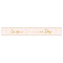 BANNER: PINK BOTANICAL CELEBRATION COMMUNION FOIL BANNER 2.7m
