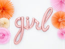 30" SCRIPT GIRL ROSE GOLD FOIL