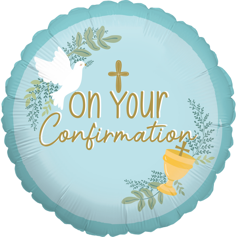 18" ROUND ON YOUR CONFIRMATION BLUE SPECIAL DESIGN FOIL