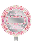 18" ROUND IN LOVING MEMORY PERSONALISED PINK