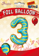 30" LARGE NUMBER CAKES NUMBER 3 FOIL