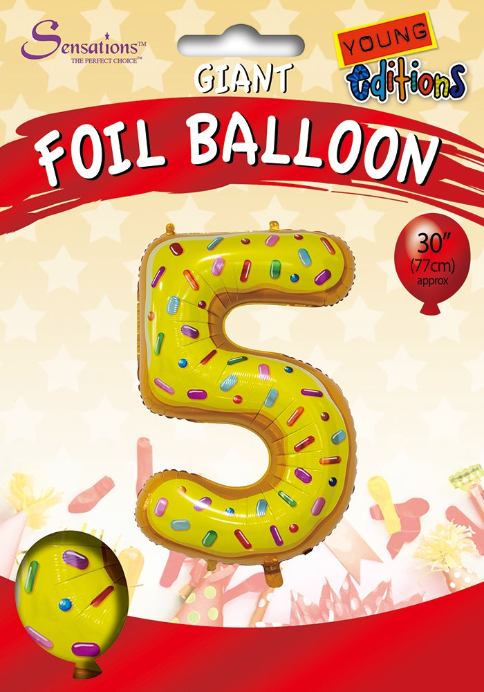 30" LARGE NUMBER CAKES NUMBER 5 FOIL