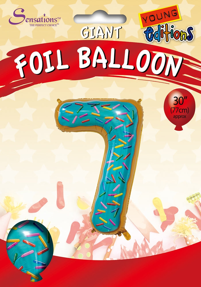 30" LARGE NUMBER CAKES NUMBER 7 FOIL