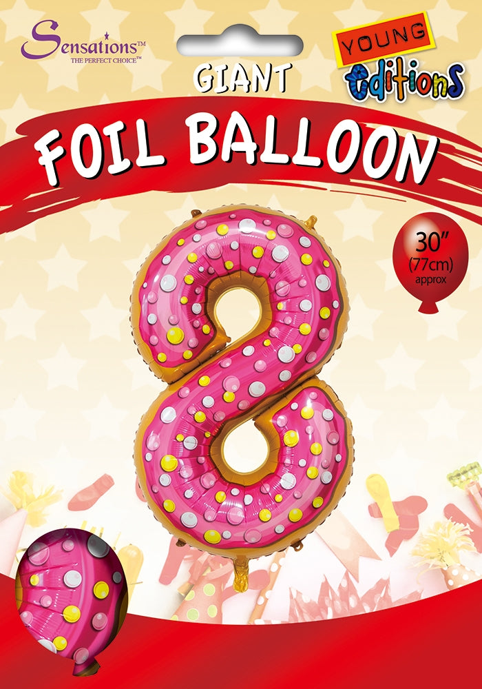 30" LARGE NUMBER CAKES NUMBER 8 FOIL