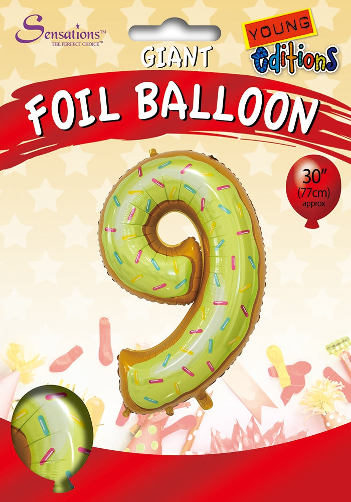 30" LARGE NUMBER CAKES NUMBER 9 FOIL