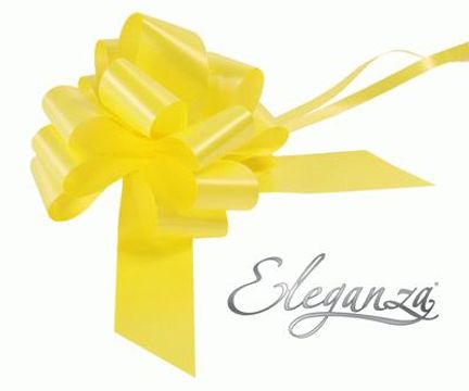ELEGANZA POLY PULL BOWS 50MM YELLOW (20 PER PACK)